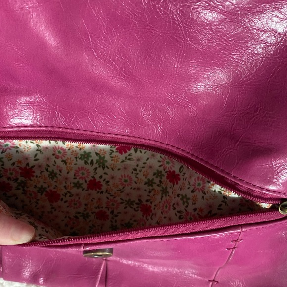 🌈Jessica Simpson Pink Fold Over Cross Body - Picture 8 of 16